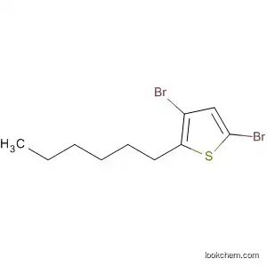 Molecular Structure of 183960-83-0 (Thiophene, 3,5-dibromo-2-hexyl-)