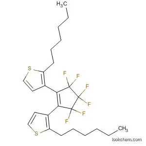 Molecular Structure of 183960-87-4 (Thiophene,
3,3'-(3,3,4,4,5,5-hexafluoro-1-cyclopentene-1,2-diyl)bis[2-hexyl-)