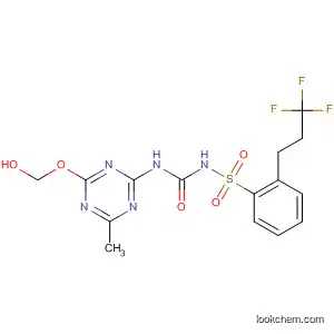 Molecular Structure of 183987-29-3 (Benzenesulfonamide,
N-[[[4-(hydroxymethoxy)-6-methyl-1,3,5-triazin-2-yl]amino]carbonyl]-2-(3,
3,3-trifluoropropyl)-)