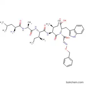 Molecular Structure of 184043-95-6 (L-Tryptophan,
N-[[(phenylmethoxy)imino]acetyl]-L-leucyl-L-alanyl-L-isoleucyl-L-isoleucyl-)