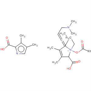 Molecular Structure of 184480-67-9 (1H-Pyrrole-2-carboxylic acid,
5,5'-[3-(dimethylamino)-1-propenylidene]bis[3,4-dimethyl-, diethyl ester)