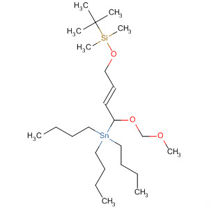 Molecular Structure of 184690-68-4 (2,4,9-Trioxa-10-siladodec-6-ene,
10,10,11,11-tetramethyl-5-(tributylstannyl)-, (E)-)