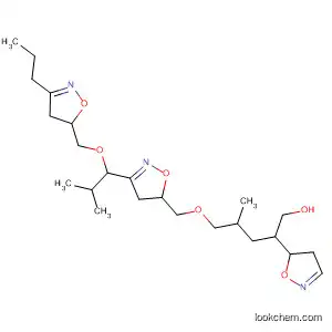 Molecular Structure of 184782-26-1 (5-Isoxazoleethanol,
3-[1-[[3-[1-[(4,5-dihydro-3-propyl-5-isoxazolyl)methoxy]-2-methylpropyl]-
4,5-dihydro-5-isoxazolyl]methoxy]-2-methylpropyl]-4,5-dihydro-)