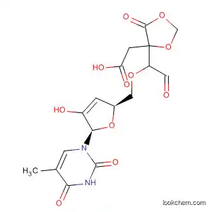 Molecular Structure of 184834-38-6 (Thymidine, 2',3'-didehydro-3'-deoxy-,
5'-[4-(carboxymethyl)-5-oxo-1,3-dioxolane-4-acetate])