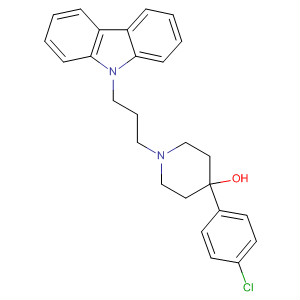 Molecular Structure of 184845-45-2 (4-Piperidinol, 1-[3-(9H-carbazol-9-yl)propyl]-4-(4-chlorophenyl)-)