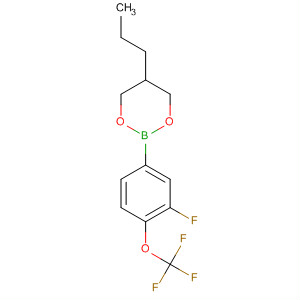 Molecular Structure of 184845-92-9 (1,3,2-Dioxaborinane, 2-[3-fluoro-4-(trifluoromethoxy)phenyl]-5-propyl-)