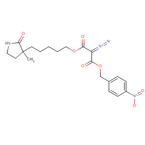 Molecular Structure of 184846-34-2 (Propanedioic acid, diazo-, 5-(3-methyl-2-oxo-3-pyrrolidinyl)pentyl
(4-nitrophenyl)methyl ester)