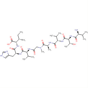 Molecular Structure of 184865-03-0 (L-Isoleucine,
L-valyl-L-threonyl-L-valyl-L-alanyl-N-methylglycyl-L-valyl-L-histidyl-)