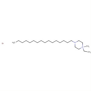 Molecular Structure of 184865-52-9 (Piperazinium, 1-ethyl-4-hexadecyl-1-methyl-, bromide)