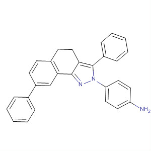 Molecular Structure of 184865-53-0 (Benzenamine, 4-(4,5-dihydro-3,8-diphenyl-2H-benz[g]indazol-2-yl)-)