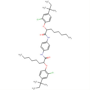 Molecular Structure of 184868-31-3 (Octanamide,
N,N'-1,4-phenylenebis[2-[2-chloro-4-(1,1-dimethylpropyl)phenoxy]-)