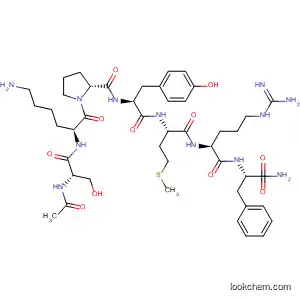 Molecular Structure of 184880-49-7 (L-Phenylalaninamide,
N-acetyl-L-seryl-L-lysyl-L-prolyl-L-tyrosyl-L-methionyl-L-arginyl-)