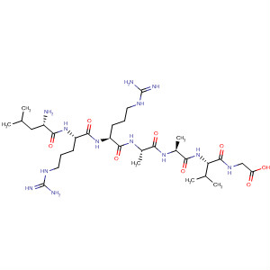 Molecular Structure of 184953-24-0 (Glycine, L-leucyl-L-arginyl-L-arginyl-L-alanyl-L-alanyl-L-valyl-)