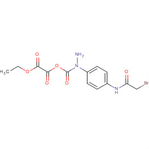 Molecular Structure of 184954-11-8 (Ethanedioic acid, monoethyl ester,
2-[4-[(bromoacetyl)amino]phenyl]hydrazide)