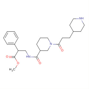 Molecular Structure of 184965-12-6 (Benzenepropanoic acid,
b-[[[1-[1-oxo-3-(4-piperidinyl)propyl]-3-piperidinyl]carbonyl]amino]-,
methyl ester)