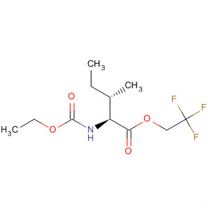 Molecular Structure of 185014-84-0 (Isoleucine, N-(ethoxycarbonyl)-, 2,2,2-trifluoroethyl ester)