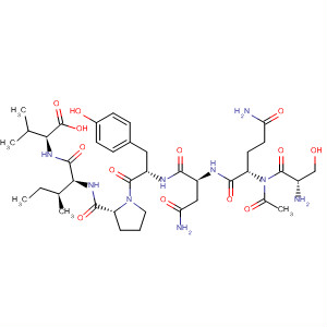 Molecular Structure of 185019-49-2 (L-Valine,
N-acetyl-L-seryl-L-glutaminyl-L-asparaginyl-L-tyrosyl-L-prolyl-L-isoleucyl-)