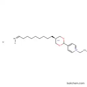 Molecular Structure of 185020-36-4 (Pyridinium, 4-[trans-5-(9-decenyl)-1,3-dioxan-2-yl]-1-ethyl-, bromide)