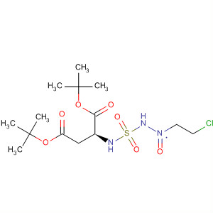 Molecular Structure of 185024-11-7 (L-Aspartic acid, N-[[(2-chloroethyl)nitrosoamino]sulfonyl]-,
bis(1,1-dimethylethyl) ester)