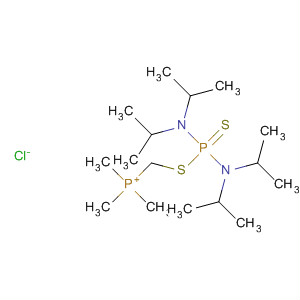 Molecular Structure of 185033-03-8 (Phosphonium,
[[[bis[bis(1-methylethyl)amino]phosphinothioyl]thio]methyl]trimethyl-,
chloride)
