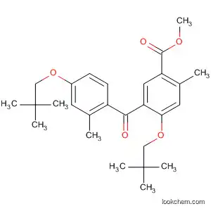 Molecular Structure of 185034-26-8 (Benzoic acid,
4-(2,2-dimethylpropoxy)-5-[4-(2,2-dimethylpropoxy)-2-methylbenzoyl]-2-
methyl-, methyl ester)
