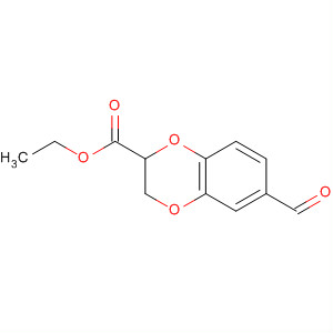 Molecular Structure of 185035-59-0 (1,4-Benzodioxin-2-carboxylic acid, 6-formyl-2,3-dihydro-, ethyl ester,
(2R)-)