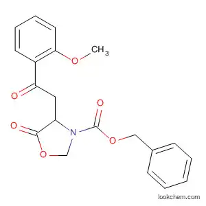 Molecular Structure of 185041-04-7 (3-Oxazolidinecarboxylic acid,
4-[2-(2-methoxyphenyl)-2-oxoethyl]-5-oxo-, phenylmethyl ester)