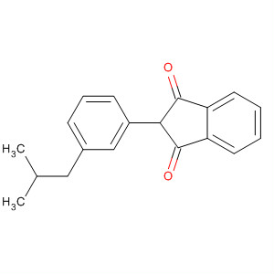 Molecular Structure of 185043-35-0 (1H-Indene-1,3(2H)-dione, 2-[3-(2-methylpropyl)phenyl]-)