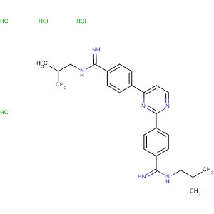 Molecular Structure of 185203-84-3 (Benzenecarboximidamide,
4,4'-(2,4-pyrimidinediyl)bis[N-(2-methylpropyl)-, dihydrochloride)