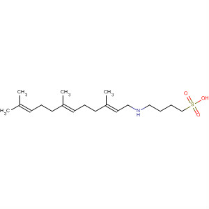 Molecular Structure of 185208-45-1 (1-Butanesulfonic acid,
4-[[(2E,6E)-3,7,11-trimethyl-2,6,10-dodecatrienyl]amino]-)