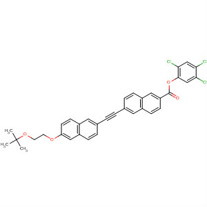 Molecular Structure of 185317-23-1 (2-Naphthalenecarboxylic acid,
6-[[6-[2-(1,1-dimethylethoxy)ethoxy]-2-naphthalenyl]ethynyl]-,
2,4,5-trichlorophenyl ester)