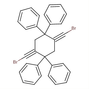 Molecular Structure of 185317-53-7 (Benzene,
1,1',1'',1'''-[2,5-cyclohexadiene-1,4-diylbis(bromomethylidyne)]tetrakis-)