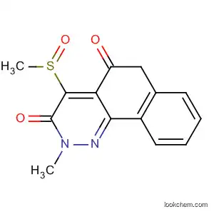 Molecular Structure of 185334-06-9 (Benzo[h]cinnoline-3,5-dione, 2,6-dihydro-2-methyl-4-(methylsulfinyl)-)