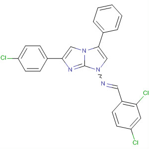 Molecular Structure of 185422-56-4 (1H-Imidazo[1,2-a]imidazol-1-amine,
6-(4-chlorophenyl)-N-[(2,4-dichlorophenyl)methylene]-3-phenyl-)