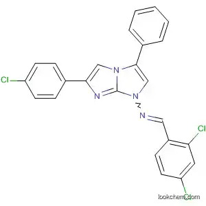 Molecular Structure of 185422-56-4 (1H-Imidazo[1,2-a]imidazol-1-amine,
6-(4-chlorophenyl)-N-[(2,4-dichlorophenyl)methylene]-3-phenyl-)