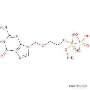 Molecular Structure of 185430-50-6 (Diphosphoric acid,
mono[2-[(2-amino-1,6-dihydro-6-oxo-9H-purin-9-yl)methoxy]ethyl] ester,
monoammonium salt)