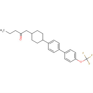 Molecular Structure of 185433-32-3 (2-Pentanone, 1-[4-[4'-(trifluoromethoxy)[1,1'-biphenyl]-4-yl]cyclohexyl]-)