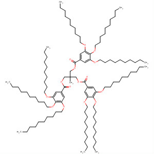 Molecular Structure of 185433-85-6 (Benzoic acid, 3,4,5-tris(decyloxy)-,
2,2-bis[[[3,4,5-tris(decyloxy)benzoyl]oxy]methyl]-1,3-propanediyl ester)