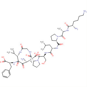 Molecular Structure of 185533-35-1 (L-Phenylalanine,
L-lysyl-L-alanyl-L-prolyl-L-leucyl-L-seryl-L-prolylglycyl-L-a-aspartyl-L-valyl-)