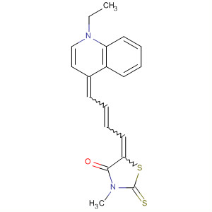 Molecular Structure of 185533-52-2 (4-Thiazolidinone,
5-[4-(1-ethyl-4(1H)-quinolinylidene)-2-butenylidene]-3-methyl-2-thioxo-)