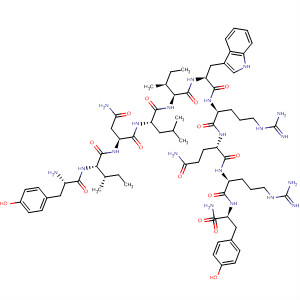 Molecular Structure of 185566-22-7 (L-Tyrosinamide,
L-tyrosyl-L-isoleucyl-L-asparaginyl-L-leucyl-L-isoleucyl-D-tryptophyl-L-argin
yl-L-glutaminyl-L-arginyl-)