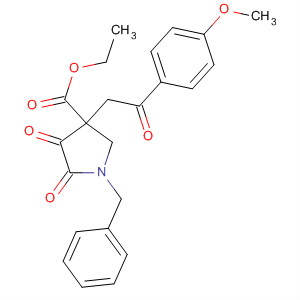 3-Pyrrolidinecarboxylic acid, 3-[2-(4-methoxyphenyl)-2-oxoethyl]-4,5-dioxo-1-(phenylmethyl)-, ethyl ester