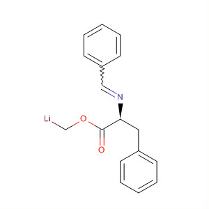 Phenylalanine, N-(phenylmethylene)-, methyl ester, ion(1-), lithium