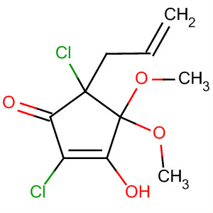 Molecular Structure of 188773-26-4 (2-Cyclopenten-1-one,
2,5-dichloro-3-hydroxy-4,4-dimethoxy-5-(2-propenyl)-)