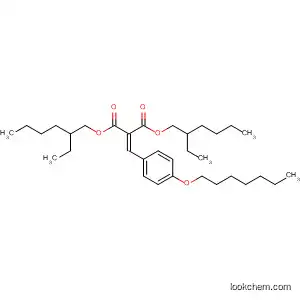 Molecular Structure of 189183-17-3 (Propanedioic acid, [[4-(heptyloxy)phenyl]methylene]-, bis(2-ethylhexyl)
ester)