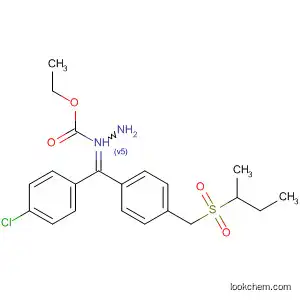 Hydrazinecarboxylic acid,
[(4-chlorophenyl)[4-[[(1-methylpropyl)sulfonyl]methyl]phenyl]methylene]-,
ethyl ester