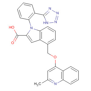 1H-Indole-2-carboxylic acid, 4-[[(2-methyl-4-quinolinyl)oxy]methyl]-1-[2-(1H-tetrazol-5-yl)phenyl]-
