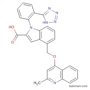 Molecular Structure of 189265-77-8 (1H-Indole-2-carboxylic acid,
4-[[(2-methyl-4-quinolinyl)oxy]methyl]-1-[2-(1H-tetrazol-5-yl)phenyl]-)