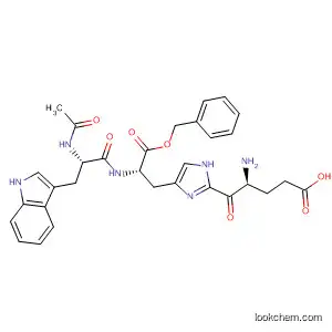 Molecular Structure of 189275-77-2 (L-Histidine, N-acetyl-L-tryptophyl-L-a-glutamyl-, 2-(phenylmethyl) ester)
