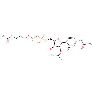 N-acetyl-2',3'-O-(1-methylethylidene)-5'-[hydrogen[[2-(acetylamino)ethoxy]hydroxyphosphinyl]methyl]phosphonate]Cytidine